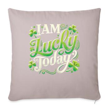 Je suis heureux aujourd’hui pour la Saint-Patrick - Housse de coussin décorative 45 x 45 cm - taupe clair - Devant
