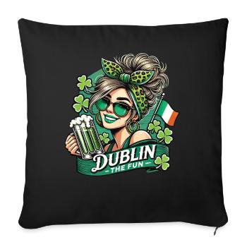Dublin The Fun St. Patrick's Day Celebration - Sofa pillowcase 17,3'' x 17,3'' (45 x 45 cm) - black - Front