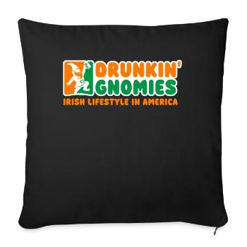 Saint-Patrick Gnomies ivres - Housse de coussin décorative 45 x 45 cm - noir - Devant