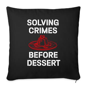 Murder Mystery Dinner Fun Night - Sofa pillowcase 17,3'' x 17,3'' (45 x 45 cm) - black - Front