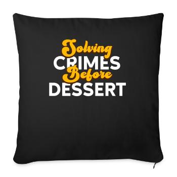 Murder Mystery Dinner Fun Night - Sofa pillowcase 17,3'' x 17,3'' (45 x 45 cm) - black - Front