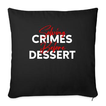 Murder Mystery Dinner Fun Night - Housse de coussin décorative 45 x 45 cm - noir - Devant