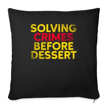 Murder Mystery Dinner Fun Night - Housse de coussin décorative 45 x 45 cm - noir - Devant