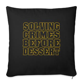 Murder Mystery Dinner Fun Night - Sofa pillowcase 17,3'' x 17,3'' (45 x 45 cm) - black - Front
