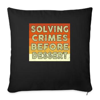 Murder Mystery Dinner Fun Night - Sofa pillowcase 17,3'' x 17,3'' (45 x 45 cm) - black - Front