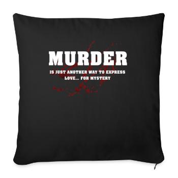 Murder Mystery Dinner Fun Night - Sofa pillowcase 17,3'' x 17,3'' (45 x 45 cm) - black - Front
