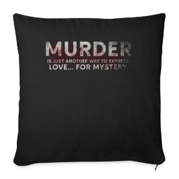 Murder Mystery Dinner Fun Night - Sofa pillowcase 17,3'' x 17,3'' (45 x 45 cm) - black - Front