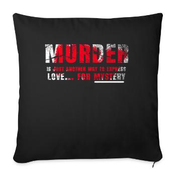 Murder Mystery Dinner Fun Night - Sofa pillowcase 17,3'' x 17,3'' (45 x 45 cm) - black - Front