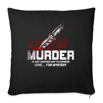 Le meurtre n’est qu’une autre façon de s’exprimer - Housse de coussin décorative 45 x 45 cm - noir - Devant