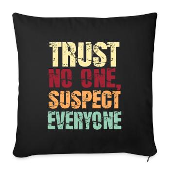 Murder Mystery Dinner Fun Night - Sofa pillowcase 17,3'' x 17,3'' (45 x 45 cm) - black - Front