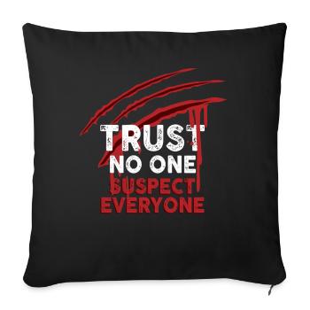Murder Mystery Dinner Fun Night - Sofa pillowcase 17,3'' x 17,3'' (45 x 45 cm) - black - Front