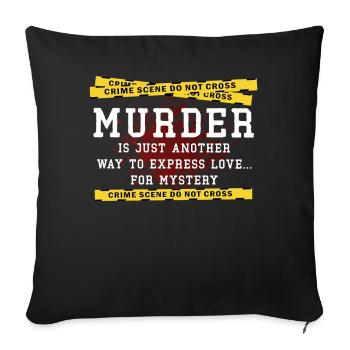 Murder Mystery Dinner Fun Night - Sofa pillowcase 17,3'' x 17,3'' (45 x 45 cm) - black - Front