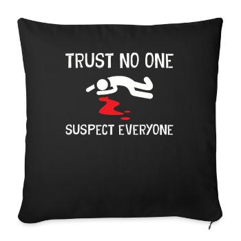 Murder Mystery Dinner Fun Night - Sofa pillowcase 17,3'' x 17,3'' (45 x 45 cm) - black - Front