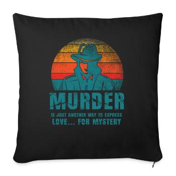 Murder Mystery Dinner Fun Night - Sofa pillowcase 17,3'' x 17,3'' (45 x 45 cm) - black - Front