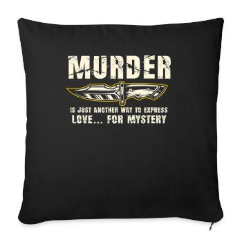 Le meurtre n’est qu’une autre façon de s’exprimer - Housse de coussin décorative 45 x 45 cm - noir - Devant