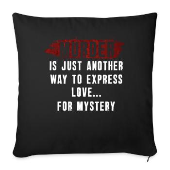 Murder Mystery Dinner Fun Night - Housse de coussin décorative 45 x 45 cm - noir - Devant