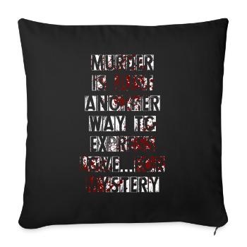 Murder Mystery Dinner Fun Night - Sofa pillowcase 17,3'' x 17,3'' (45 x 45 cm) - black - Front