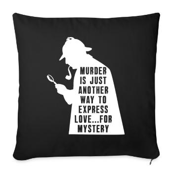 Murder Mystery Dinner Fun Night - Sofa pillowcase 17,3'' x 17,3'' (45 x 45 cm) - black - Front