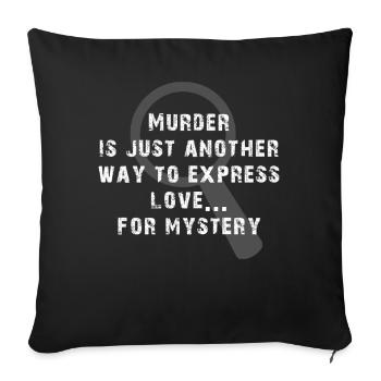 Murder Mystery Dinner Fun Night - Housse de coussin décorative 45 x 45 cm - noir - Devant