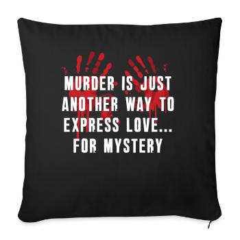 Murder Mystery Dinner Fun Night - Sofa pillowcase 17,3'' x 17,3'' (45 x 45 cm) - black - Front