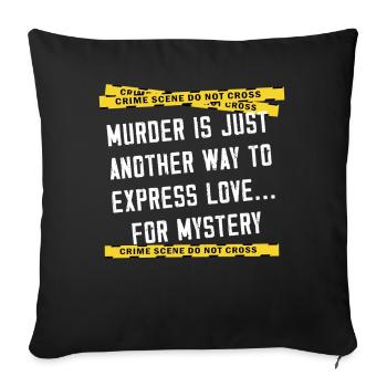 Murder Mystery Dinner Fun Night - Sofa pillowcase 17,3'' x 17,3'' (45 x 45 cm) - black - Front