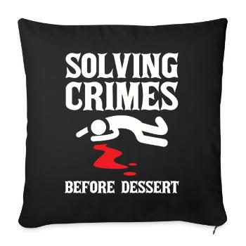 Murder Mystery Dinner Fun Night - Sofa pillowcase 17,3'' x 17,3'' (45 x 45 cm) - black - Front