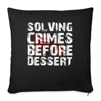 Murder Mystery Dinner Fun Night - Sofa pillowcase 17,3'' x 17,3'' (45 x 45 cm) - black - Front