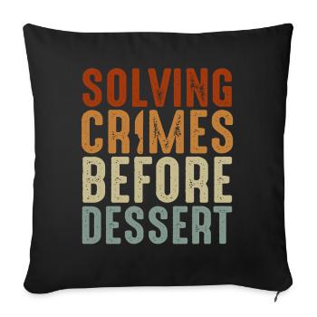 Murder Mystery Dinner Fun Night - Sofa pillowcase 17,3'' x 17,3'' (45 x 45 cm) - black - Front