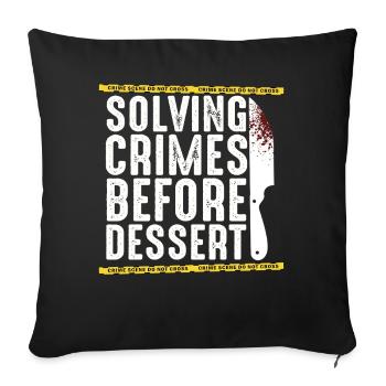Murder Mystery Dinner Fun Night - Housse de coussin décorative 45 x 45 cm - noir - Devant