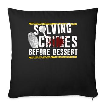 Murder Mystery Dinner Fun Night - Sofa pillowcase 17,3'' x 17,3'' (45 x 45 cm) - black - Front