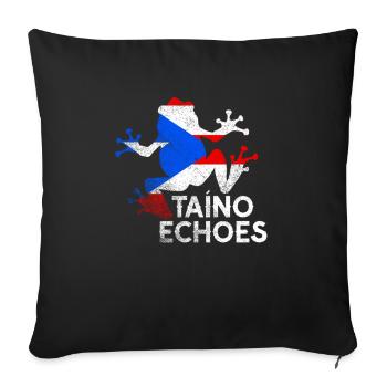 Taíno Echoes Caribbean Ancestry Pride - Sofa pillowcase 17,3'' x 17,3'' (45 x 45 cm) - black - Front