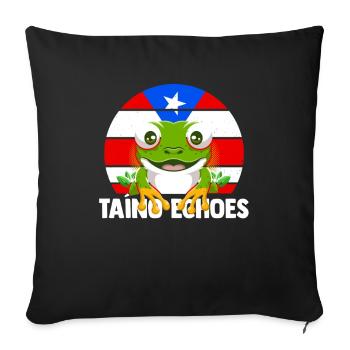 Taíno Echoes Caribbean Ancestry Pride - Sofa pillowcase 17,3'' x 17,3'' (45 x 45 cm) - black - Front