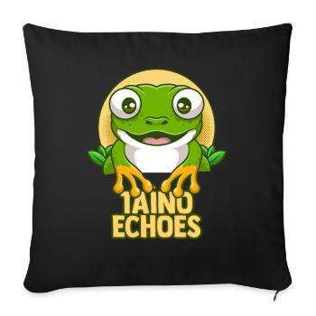 Taíno Echoes Caribbean Ancestry Pride - Sofa pillowcase 17,3'' x 17,3'' (45 x 45 cm) - black - Front