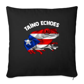 Taíno Echoes Caribbean Ancestry Pride - Sofa pillowcase 17,3'' x 17,3'' (45 x 45 cm) - black - Front
