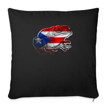 Taíno Echoes Caribbean Ancestry Pride - Sofa pillowcase 17,3'' x 17,3'' (45 x 45 cm) - black - Front