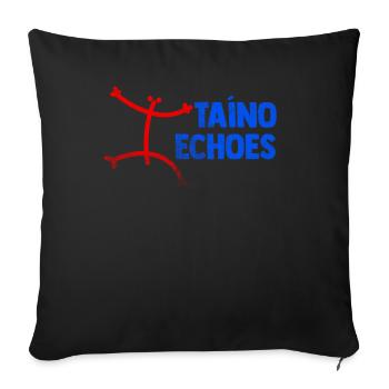 Taíno Echoes Caribbean Ancestry Pride - Sofa pillowcase 17,3'' x 17,3'' (45 x 45 cm) - black - Front
