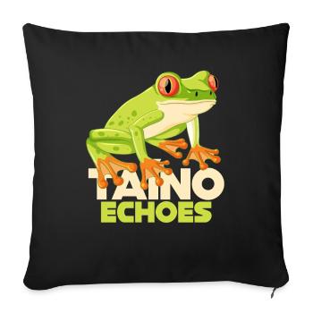 Taíno Echoes Caribbean Ancestry Pride - Sofa pillowcase 17,3'' x 17,3'' (45 x 45 cm) - black - Front
