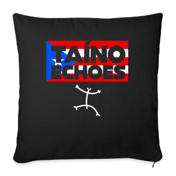 Taíno Echoes Caribbean Ancestry Pride - Sofa pillowcase 17,3'' x 17,3'' (45 x 45 cm) - black - Front