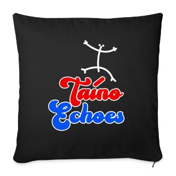 Taíno Echoes Caribbean Ancestry Pride - Sofa pillowcase 17,3'' x 17,3'' (45 x 45 cm) - black - Front