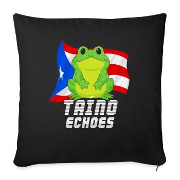 Taíno Echoes Caribbean Ancestry Pride - Sofa pillowcase 17,3'' x 17,3'' (45 x 45 cm) - black - Front