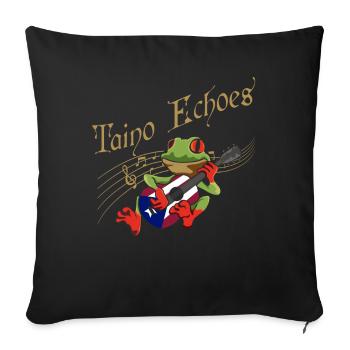 Taíno Echoes Caribbean Ancestry Pride - Sofa pillowcase 17,3'' x 17,3'' (45 x 45 cm) - black - Front