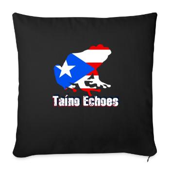 Taíno Echoes Caribbean Ancestry Pride - Sofa pillowcase 17,3'' x 17,3'' (45 x 45 cm) - black - Front