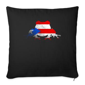 Taíno Echoes Caribbean Ancestry Pride - Sofa pillowcase 17,3'' x 17,3'' (45 x 45 cm) - black - Front