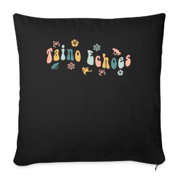 Taíno Echoes Caribbean Ancestry Pride - Sofa pillowcase 17,3'' x 17,3'' (45 x 45 cm) - black - Front