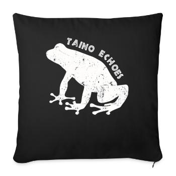 Taíno Echoes Caribbean Ancestry Pride - Sofa pillowcase 17,3'' x 17,3'' (45 x 45 cm) - black - Front