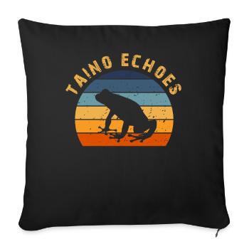 Taíno Echoes Caribbean Ancestry Pride - Sofa pillowcase 17,3'' x 17,3'' (45 x 45 cm) - black - Front