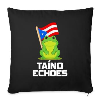 Taíno Echoes Caribbean Ancestry Pride - Sofa pillowcase 17,3'' x 17,3'' (45 x 45 cm) - black - Front