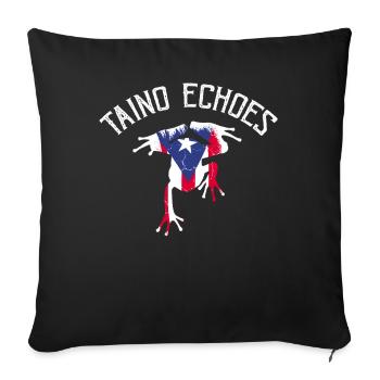 Taíno Echoes Caribbean Ancestry Pride - Sofa pillowcase 17,3'' x 17,3'' (45 x 45 cm) - black - Front