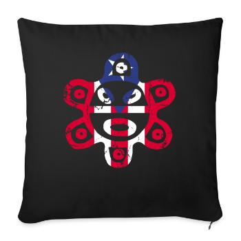 Taíno Echoes Caribbean Ancestry Pride - Sofa pillowcase 17,3'' x 17,3'' (45 x 45 cm) - black - Front