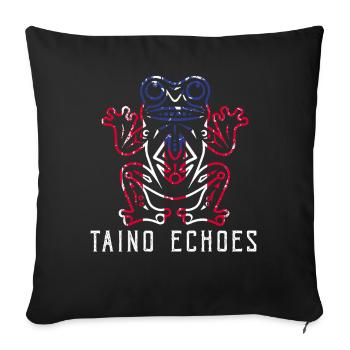 Taíno Echoes Caribbean Ancestry Pride - Sofa pillowcase 17,3'' x 17,3'' (45 x 45 cm) - black - Front